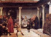 Sir Lawrence Alma-Tadema,OM.RA,RWS The Education of the Children of Clovis painting